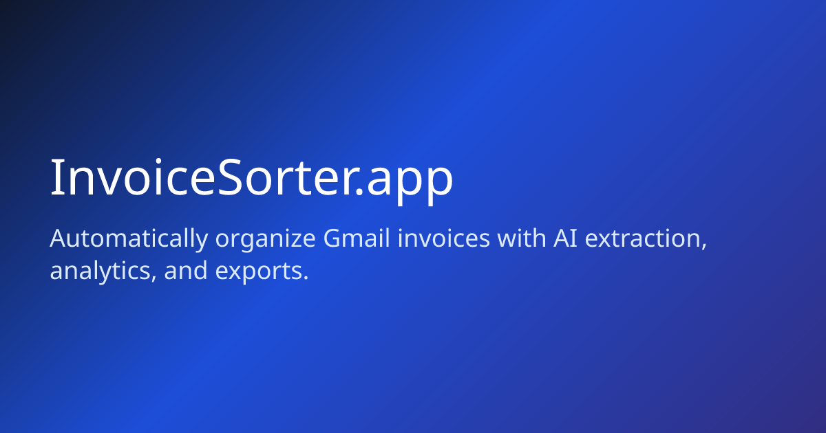 Invoice Sorter – Auto-Save Email Invoices to Google Drive